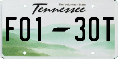 TN license plate F0130T