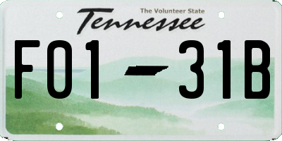 TN license plate F0131B