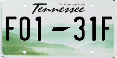 TN license plate F0131F
