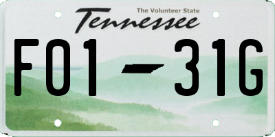 TN license plate F0131G