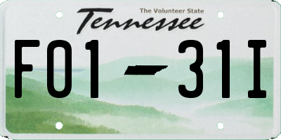 TN license plate F0131I