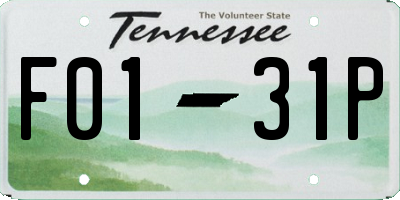 TN license plate F0131P