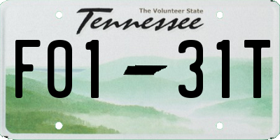 TN license plate F0131T