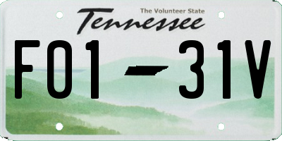 TN license plate F0131V