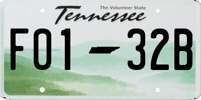 TN license plate F0132B
