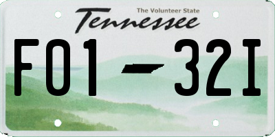 TN license plate F0132I