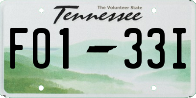 TN license plate F0133I