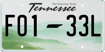TN license plate F0133L