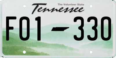 TN license plate F0133O