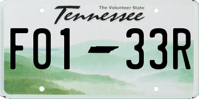 TN license plate F0133R