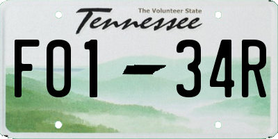 TN license plate F0134R