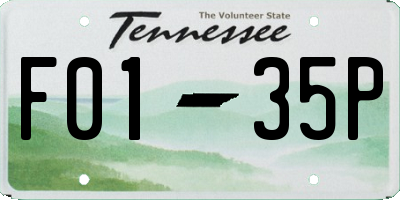TN license plate F0135P