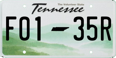 TN license plate F0135R