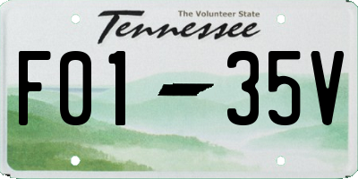 TN license plate F0135V