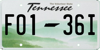 TN license plate F0136I
