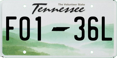 TN license plate F0136L