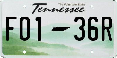 TN license plate F0136R