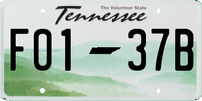 TN license plate F0137B