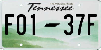 TN license plate F0137F