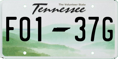 TN license plate F0137G