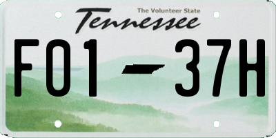 TN license plate F0137H
