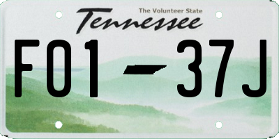 TN license plate F0137J