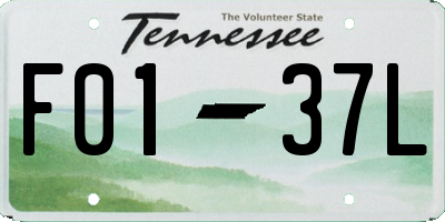 TN license plate F0137L