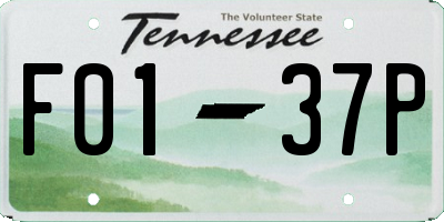 TN license plate F0137P