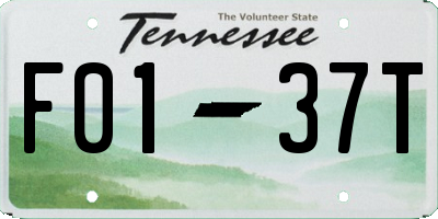 TN license plate F0137T