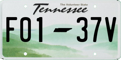 TN license plate F0137V