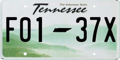 TN license plate F0137X