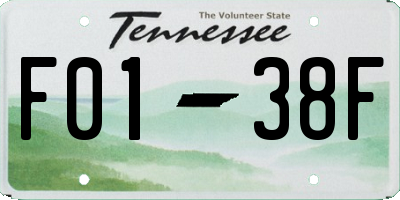 TN license plate F0138F