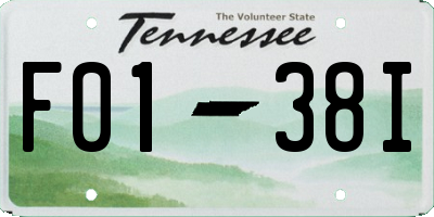 TN license plate F0138I