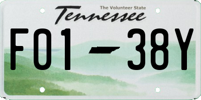 TN license plate F0138Y