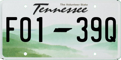 TN license plate F0139Q