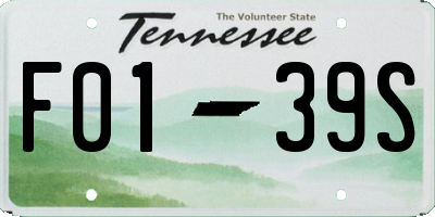 TN license plate F0139S