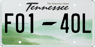 TN license plate F0140L