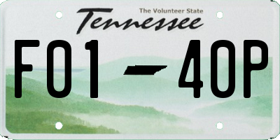 TN license plate F0140P