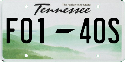 TN license plate F0140S