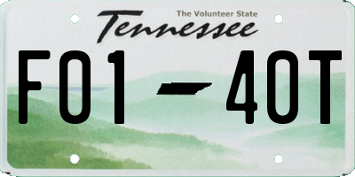 TN license plate F0140T