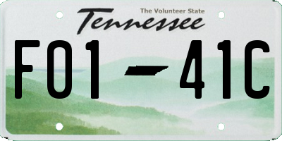TN license plate F0141C