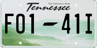 TN license plate F0141I