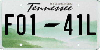 TN license plate F0141L