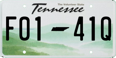 TN license plate F0141Q