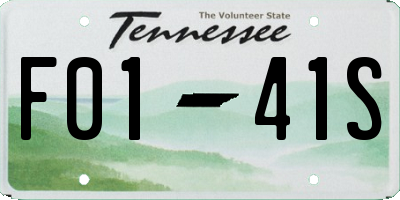 TN license plate F0141S