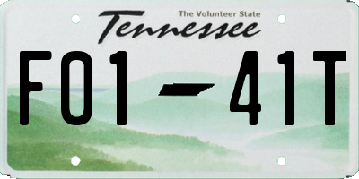 TN license plate F0141T