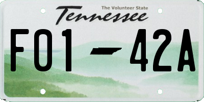TN license plate F0142A