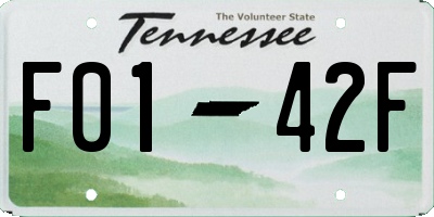 TN license plate F0142F