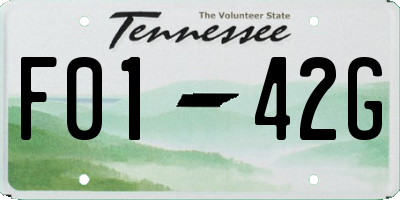 TN license plate F0142G