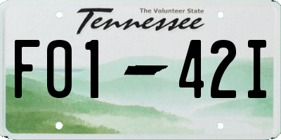TN license plate F0142I